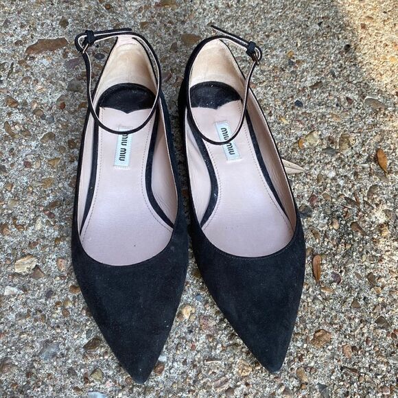 Miu Miu ballet flats black suede 38 - Picture 2 of 8